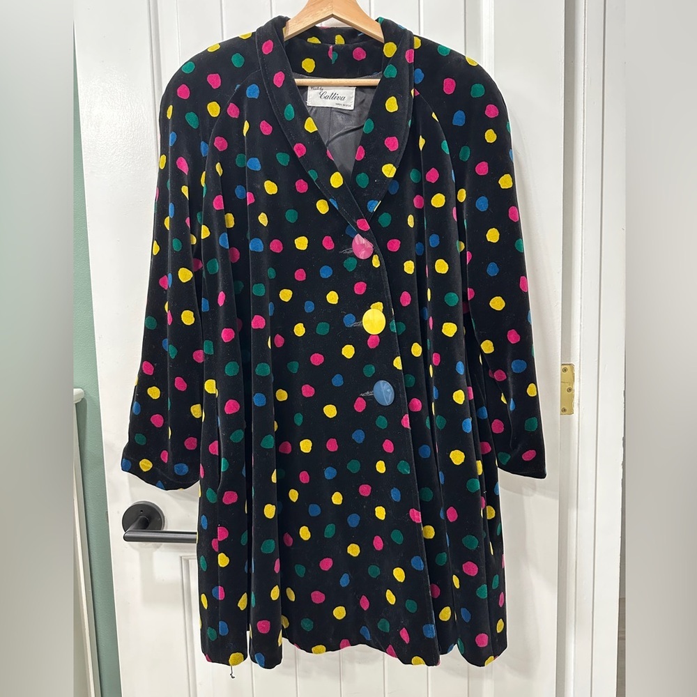 Cattiva Colorful Polka Dot Coat